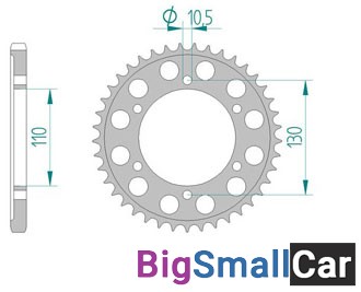 Звезда ведомая AFAM 13815-42 аллюминий (JTR479.42) - купить Александровке