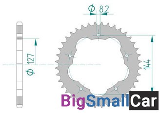 Звезда ведомая AFAM 50607-38 (JTA752.38) 520 - купить Александровке