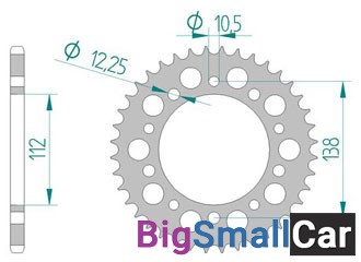 Звезда ведомая AFAM 11509-45 алюминий (JTR1303.45)  520 - купить Александровке
