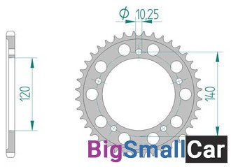 Звезда ведомая AFAM 15605-38 аллюминий (JTR1793.38) - купить Александровке