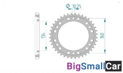 Звезда ведомая AFAM 11617-41 алюминий (JTR1308.41)  520 - купить Александровке
