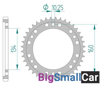 Звезда ведомая AFAM 11617-40 алюминий (JTR1308.40)  520 - купить Александровке