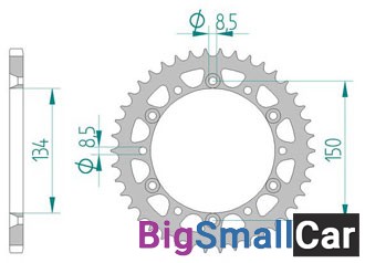 Звезда ведомая AFAM 16204-49 (JTR460.49) - купить Александровке