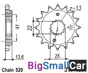 Звезда ведущая JT JTF1307.15RB - купить Александровке