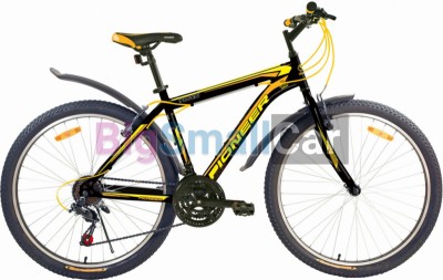 Дорожные велосипеды PIONEER TOWN 27,5/20 black-yellow-orange - купить Александровке