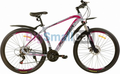 Горные велосипеды PIONEER VIPER 29 AL/19 silver-cherry-black