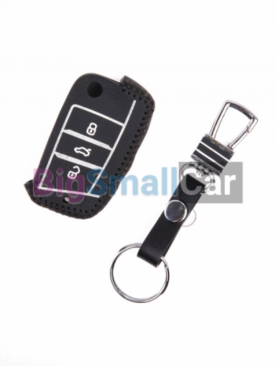 Чехол Для Ключа Volkswagen, Skoda, Seat (Брелок) String Цвет Кожи Черный bgt1127 - купить Александровке